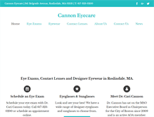 Tablet Screenshot of cannoneyecare.com
